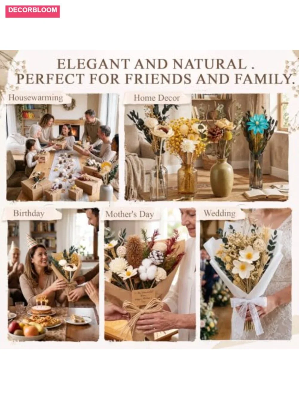 Reed Diffuser Sticks Flowers Set of 15 Natural Rattan Home Fragrance Decor